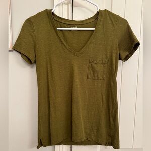 Madewell Green Fitted Short Sleeve T-Shirt